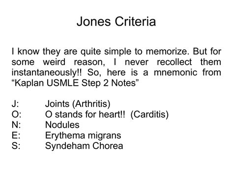 Jones Criteria - WordPress.com