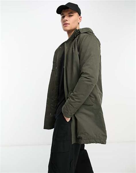 Fat Moose parka jacket in khaki | ASOS