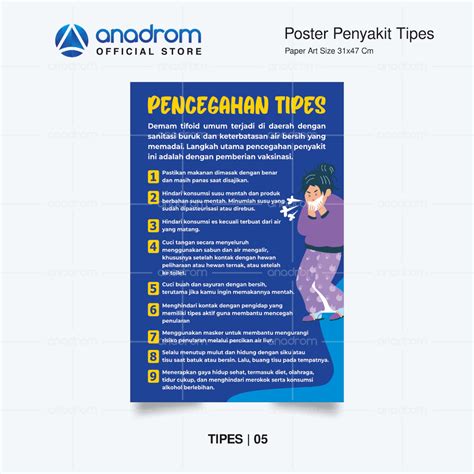 Jual Poster Seputar Penyakit Tipes Poster Promosi Edukasi Kesehatan