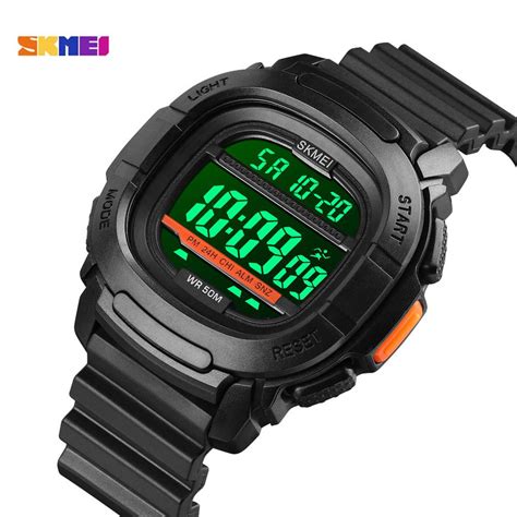 SKMEI Jam Tangan Digital Pria Sport Watch 1657 Black