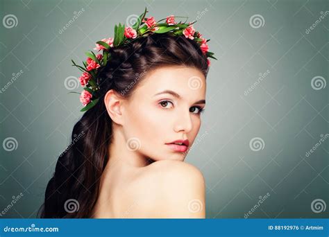 Nice Woman With Nude Make Up Fresh Skin Stock Photo Image Of Antiaging Cosmetology