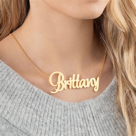 Personalized Womens Outrageous Oversized Nameplate Necklace