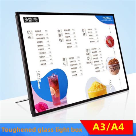 Order Board Milk Tea Shop Menu Display Card Light Bar Table A La Carte