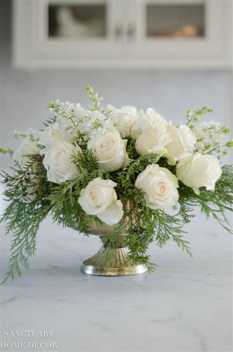 White Roses Wedding Centerpieces