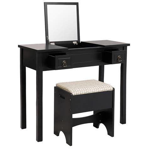 Buy Vasagle Vanity Set With Flip Top Mirror Makeup Dressing Table