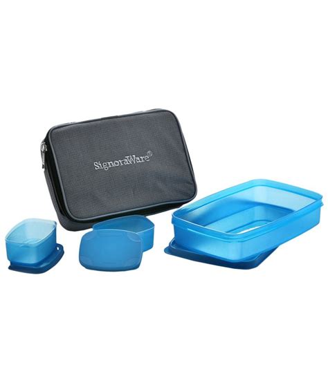 Signoraware Blue Compact Lunch Box With Bag Buy Online At Best Price In India Snapdeal