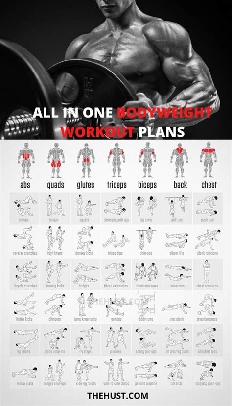 All best bodyweight exercises you can do for size | Body weight workout ...