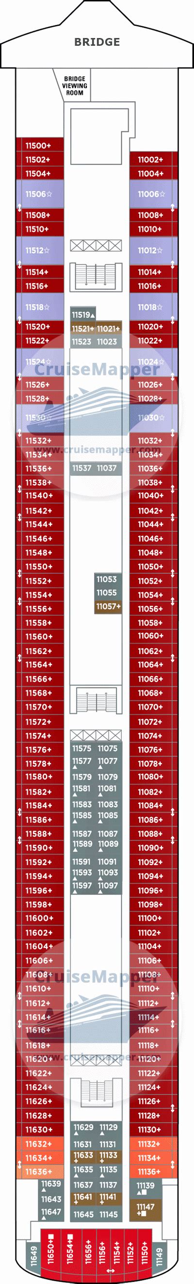 Norwegian Pearl deck 11 plan | CruiseMapper