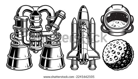 Space Vector Clip Art Elements On Stock Vector (Royalty Free ...