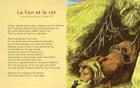 Le Lion Et Le Rat Jean De La Fontaine