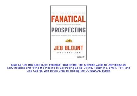 Doc Fanatical Prospecting The Ultimate Guide To Opening Sales