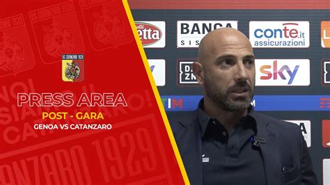 Press Area Calabro Nel Post Gara Di Genoa Catanzaro YouTube