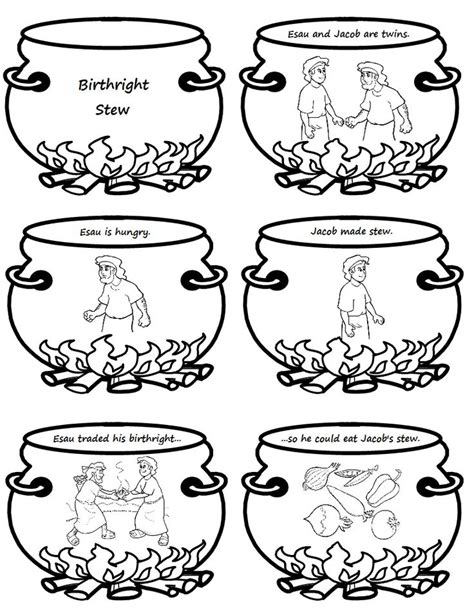 Birthright Stew Craft Jacob And Esau Story Made With Free Clip Art Color Cut And Staple