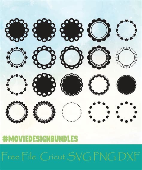 CIRCLE MONOGRAM FRAMES FREE DESIGNS SVG, PNG, DXF FOR CRICUT - Movie ...