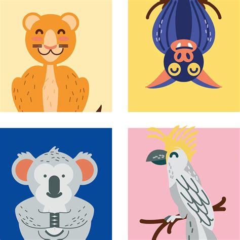 tropical animals set 2593267 Vector Art at Vecteezy