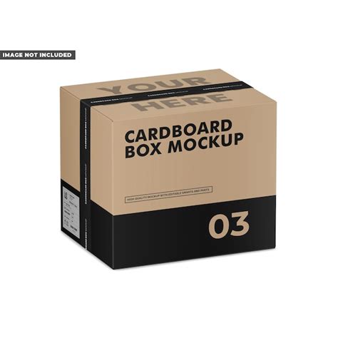 Premium Psd Cardboard Box Mockup