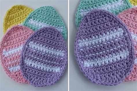 Easter Egg Coaster Free Crochet Pattern