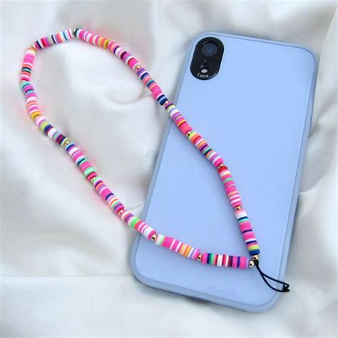 BRIGHT BEADED PHONE STRAP This Is An Adorable Depop Diy Bracelet