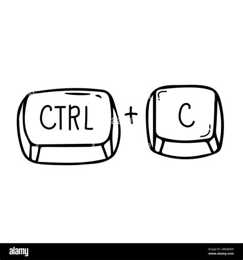 Illustration Du Vecteur De Raccourci Clavier Ctrl Et C Coller Le