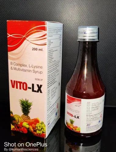 L Lysine With B Complex Syrup Vito Lx Syp B Complex L Lysine Multivitamin Wholesale