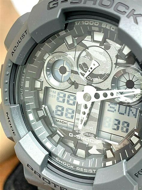 Casio Mens Watch G Shock Ga100cf 8a Gray Resin Quartz Analog Digital