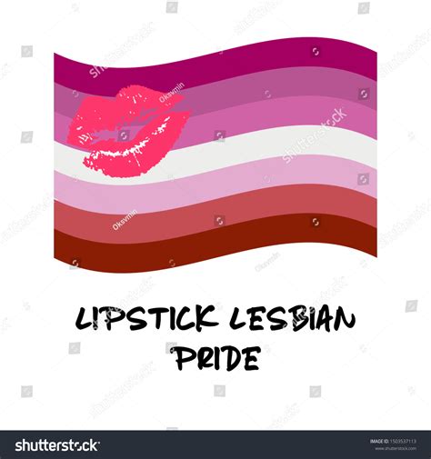 Lipstick Lesbian Pride Flag Background Equality Stock Vector Royalty