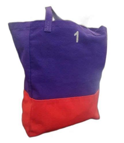 Loop Handle Cotton Zipper Canvas Shopping Bag 4 Kg Size Dimension