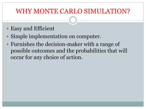 Monte Carlo Simulation | PPTX