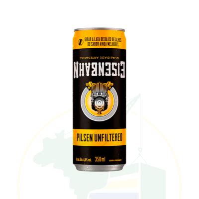 Cerveja EISENBAHN Pilsen Puro Malte UNFILTERED Lata 350ml 4 8 Vol