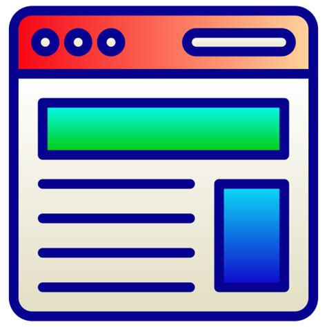 Wireframe Generic Lineal Color Gradient Icon