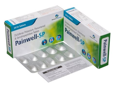 Diclofenac Potassium Paracetamol And Serratiopeptidase Tablets Manufacturer And Supplier India