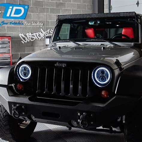 Lumen Jeep Wrangler Round Chrome Projector Led Headlights