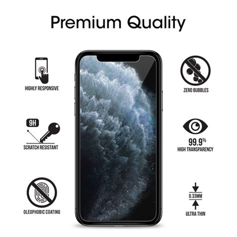 AmFilm IPhone 11 Pro Max XS Max Glass Screen Protector 3 Pack TechMatte