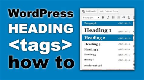 Wordpress Heading Tags How To Use Them For Seo And Readability Youtube