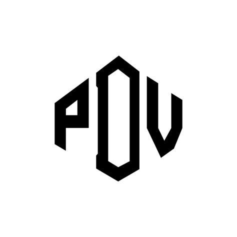 Pdv Letter Logo Design With Polygon Shape Pdv Polygon And Cube Shape