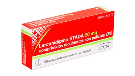 Lercanidipino Stada Efg 20 Mg 28 Comprimidos Recubiertos Farmacéuticos