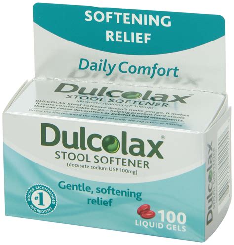 Dulcolax Stool Softener Liquid Gels Count Gentle Stimulant Free