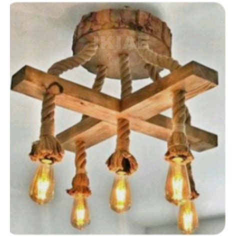 Jual Paket Lampu Gantung Tali Tambang Edison Filamen 4watt 4w Model