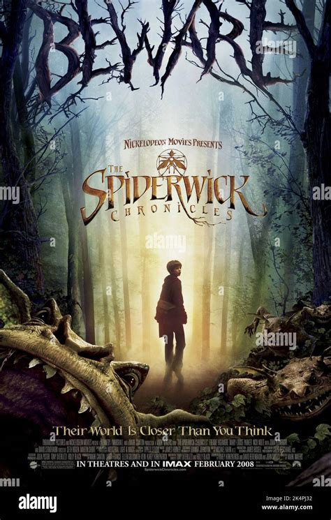 FREDDIE HIGHMORE POSTER, THE SPIDERWICK CHRONICLES, 2008 Stock Photo ...