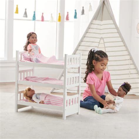 1 2 3 Convertible Doll Bunk Bed With Bedding And Free Personalization