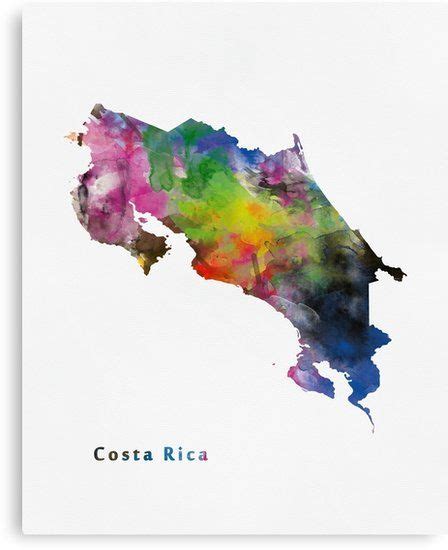 Buy Costa Rica By Monnprint As A Canvas Print Costarica State Map