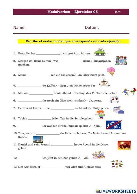 Modalverben - e… | Free Interactive Worksheets | 1922697