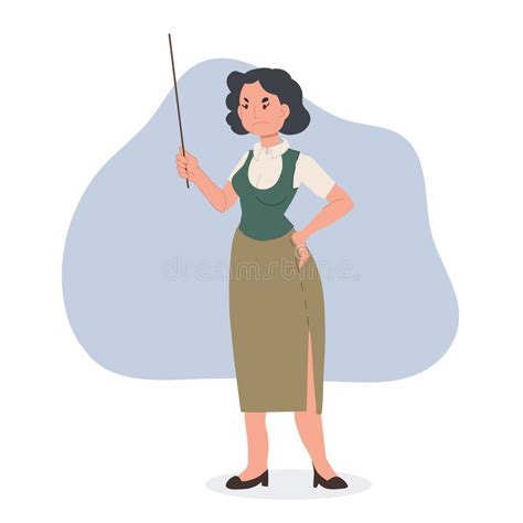 angry female professor stock illustrations  angry female professor