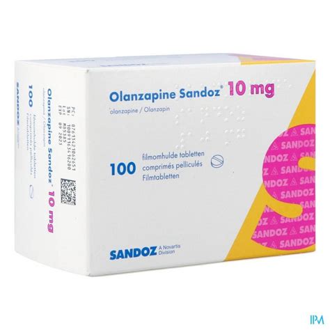 OLANZAPINE SANDOZ 10 0MG FILMOMH TABL 100 Apotheek Thiels