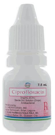 Celsus Ciprofloxacin Otic Solution Dosage & Drug Information | MIMS Philippines