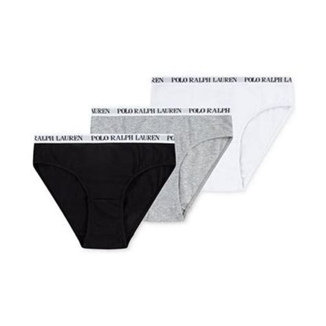 Polo Ralph Lauren Big Girls Bikini Briefs Pack of Macy s 大童内裤 条装 超值好货 北美省钱快报