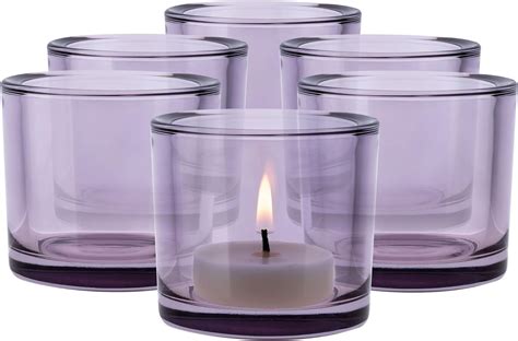 Trend For Home 6 Glass Tealight Holders H 8 Cm Ø 9 Cm Candle Jars For Candle Making Round