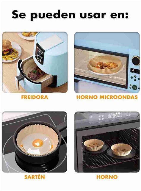 Canastillas De Papel Antiadherentes Air Fryer Televentas