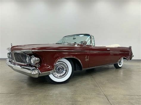 1962 Chrysler Imperial Crown 55304 Miles Burgundy Convertible Automatic