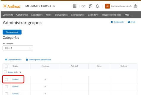 Cómo crear grupos en Brightspace DTI Anáhuac Mayab